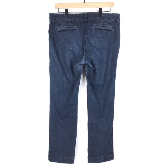 TALBOTS Jeans Modern Slim Crop Dark Wash Stretch Denim Petite Plus Size 14P / 32 - Picture 4 of 8